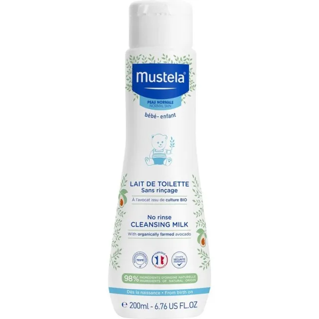 Mustela Lait de toilette sans rinçage 200ml