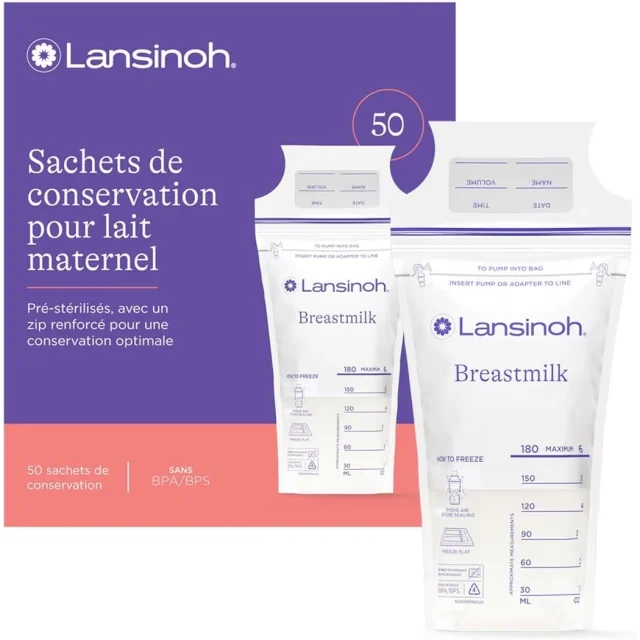 Lansinoh Sachets de Conservation pour Lait Maternel (50unités)