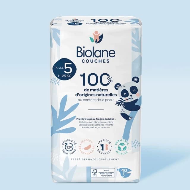 Biolane couches Écologiques taille 5 ( 11-25) 40 unités