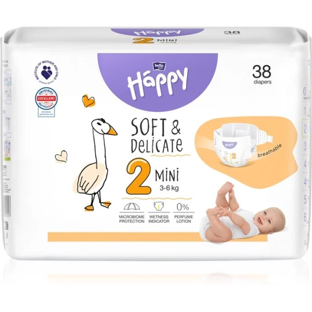 Happy Couches Taille 2 (3-6 kg) - 78 unités
