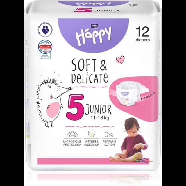 Happy Couches Taille 5 (12-25 kg) - 52 unités
